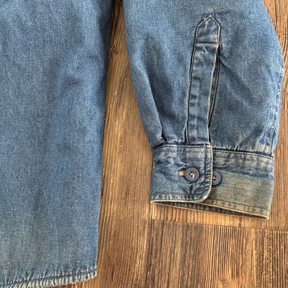 Vtg Northwest Territory Sherpa Lined Denim Trucker Shirt Jacket Shacket Mens XL - Picture 11 of 15